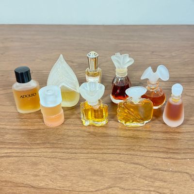 LOT 47F: Vintage Perfume Splash Bottles: Estée Lauder, Adolfo, Nina Ricci & More