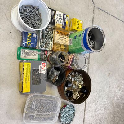 LOT 106G: Huge Haul of Nails, Screws & More Hardware