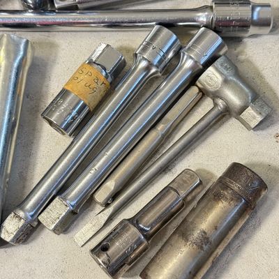 LOT 75G: Vintage Sockets, Spark Plugs & More
