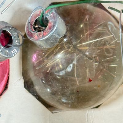 LOT 145F: Vintage Glass Christmas Ornaments: Pyramid, Shiny Brite & More