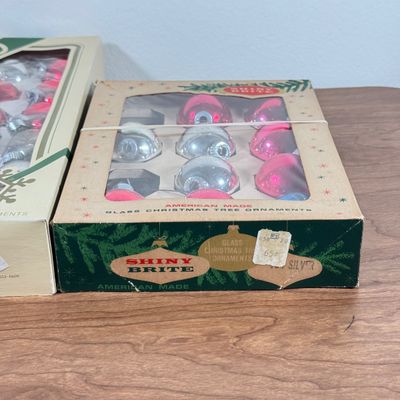 LOT 145F: Vintage Glass Christmas Ornaments: Pyramid, Shiny Brite & More