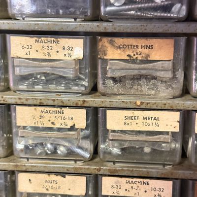 LOT 86G: Vintage Hardware Drawer w Hardware Contents
