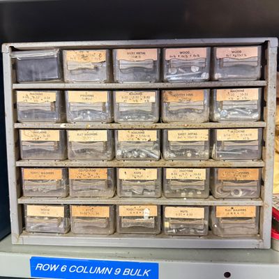LOT 86G: Vintage Hardware Drawer w Hardware Contents