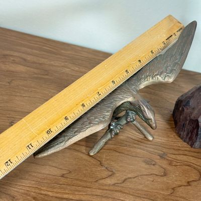 LOT 56F: Vintage Brass & Wooden Eagle Sculptures