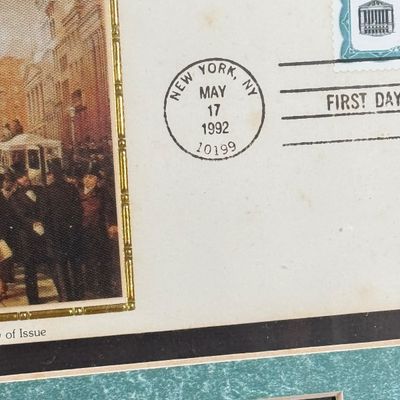 LOT 170F: Vintage First Day Issue Stamp & Envelope Framed