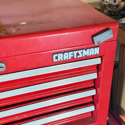 LOT 82G: Craftsman Red Toolbox Cart w Contents