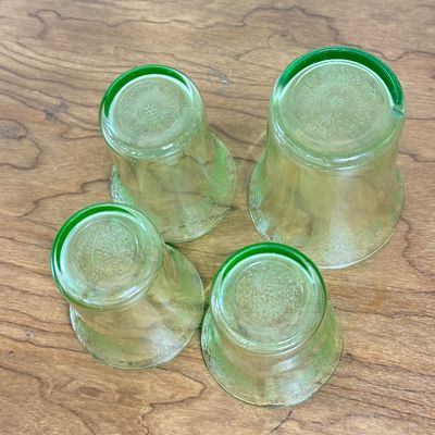 LOT 129F: Four Vintage Uranium Glasses
