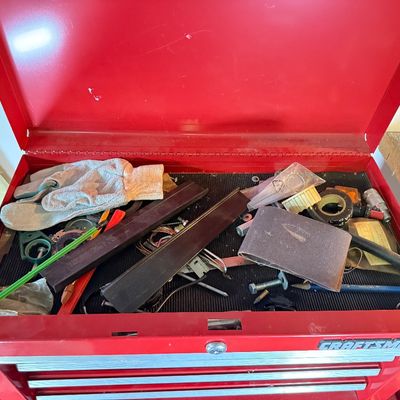 LOT 82G: Craftsman Red Toolbox Cart w Contents
