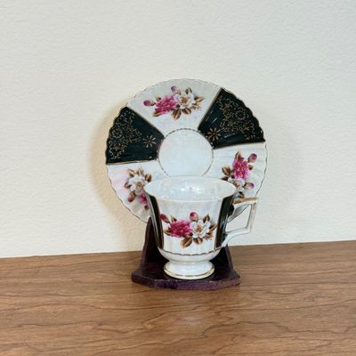LOT 28F: Vintage Figurines from Japan, Lustreware Teacup & Saucer & More