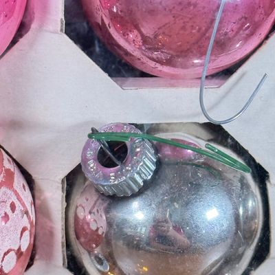 LOT 145F: Vintage Glass Christmas Ornaments: Pyramid, Shiny Brite & More