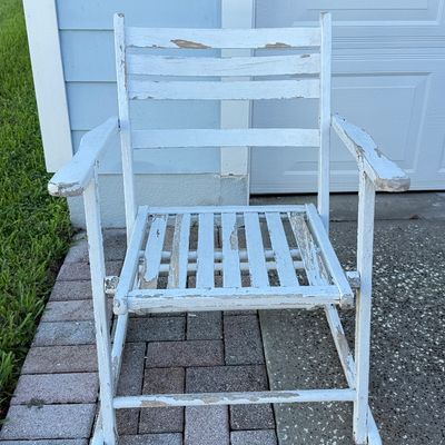 LOT 127G: Antique Folding Rocker Chairs (2)