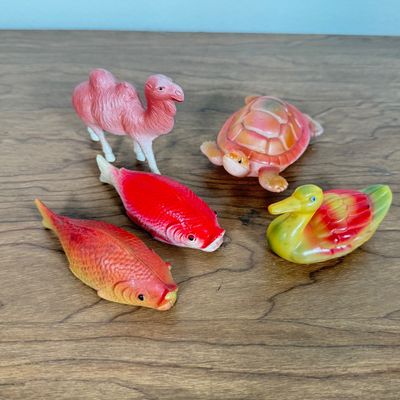 LOT 65F: Vintage Celluloid Animal Toys