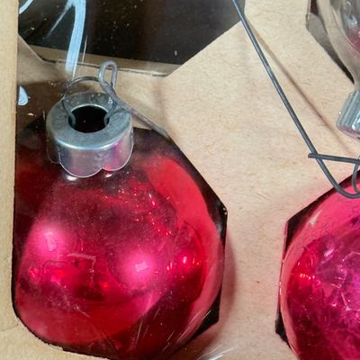 LOT 145F: Vintage Glass Christmas Ornaments: Pyramid, Shiny Brite & More