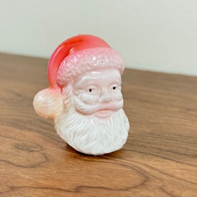 LOT 147F: Vintage Celluloid Santa Head & Vintage Glass Christmas Ornaments: Shiny Brite & More