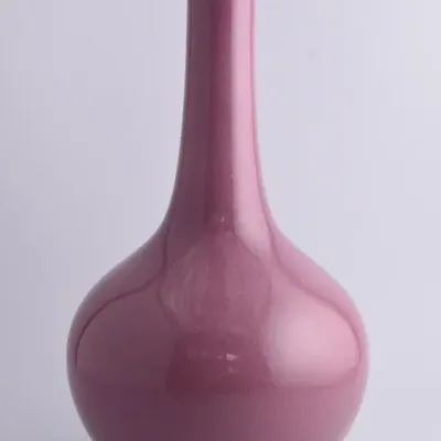Chinese Pink Glazed Porcelain Bottle Vase (Tianshun Mark)