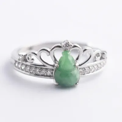 Jade Cabochon Sterling Silver Ring