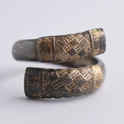 Wallace, Sterling Silver Textured Wrap Ring