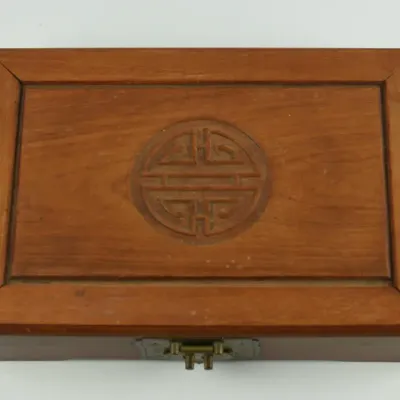 Vintage Chinese Wooden Jewelry Box