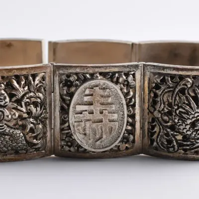 Ornate Chinese Panel Bracelet