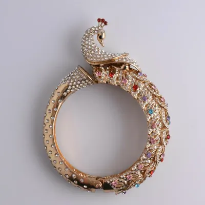 Chinese Peacock Statement Bangle Bracelet