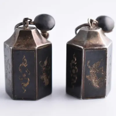 Vintage Thai Sterling Silver Dangle Earrings