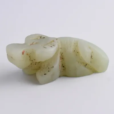 Chinese Carved Pale Green Jade Water Buffalo