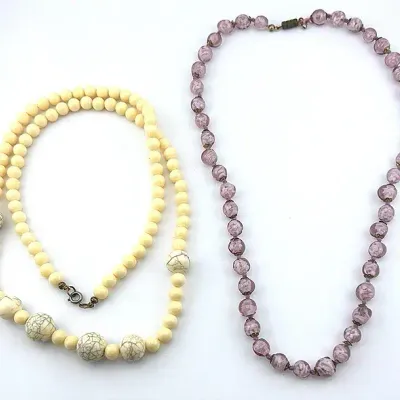 Pair of Glass Beaded Necklaces 