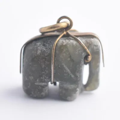 East Asian Jadeite Elephant Pendant