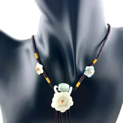 Jade Flower Necklace