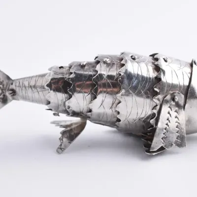 Sterling Silver Articulated Fish Pendant
