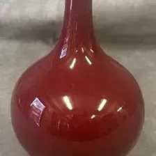 Chinese Porcelain Vase w/ Wooden Stand 