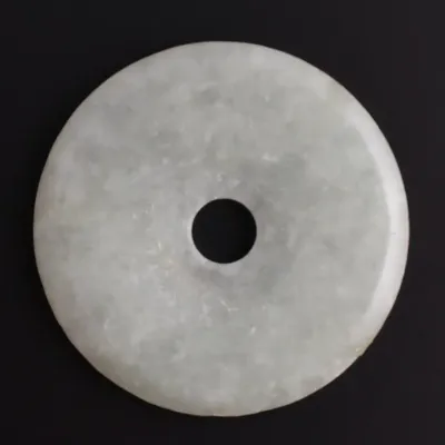 Chinese Natural White Jadeite Disk