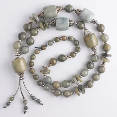 Southeast Asian Jadeite Beaded Necklace