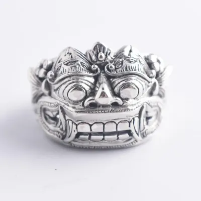 Ornate Sterling Silver Thai Barong Ring