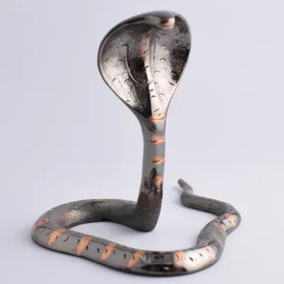Vintage Indian Etched Cobra Figure