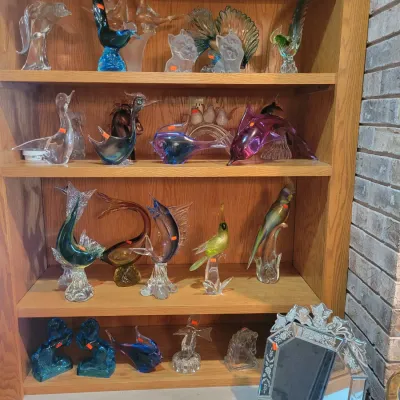 Hand blown animal figurines 