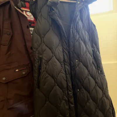 MNG long quilted puffer vest, Canada Weather Gear parka