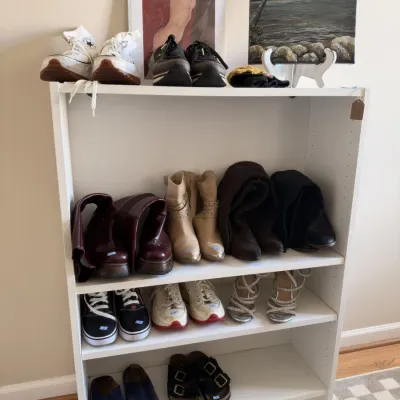 Shoes and boots, Converse high tops, leather boots, buckle sandals