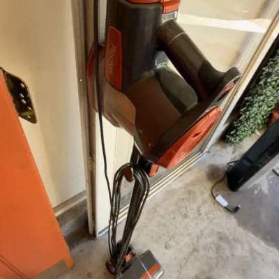 Upright lift-away vacuum cleaner, orange and gray