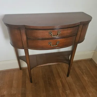 Vintage Half moon console table