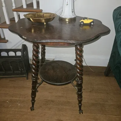 Antique Splay Barley Twist Legs W/ ball & Claw feet