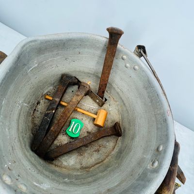 Lot 45 Bucket of railroad ties
