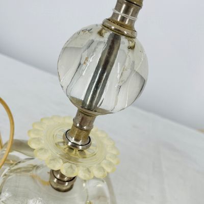 Lot 30 Crystal Lamps w/ plastic pleated shades