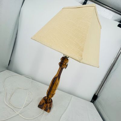 Lot 59 Vintage inlay wood lamp