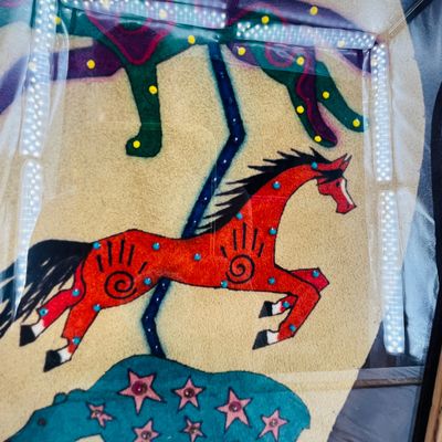 Lot 81 Hailstorm Animals Hide painting