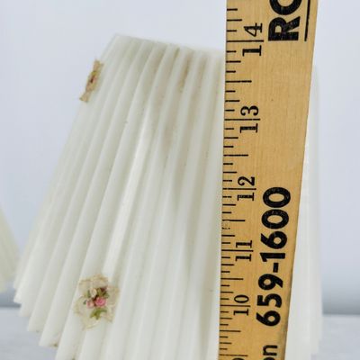 Lot 30 Crystal Lamps w/ plastic pleated shades