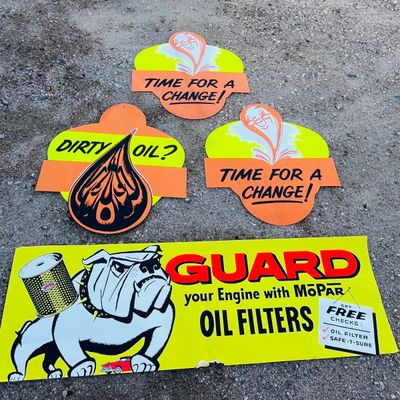 Lot 115 1949 MOPAR Oil Change Signs