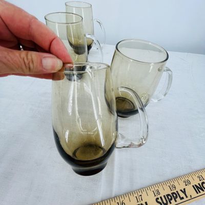 Lot 39 MCM Glass beer mugs