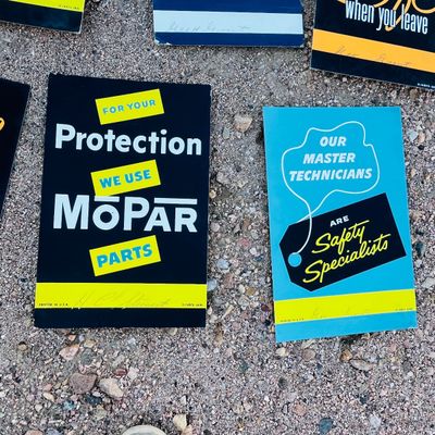 Lot 119 1949 Mechanic Signs MOPAR
