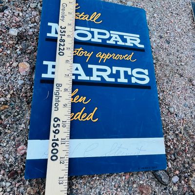 Lot 119 1949 Mechanic Signs MOPAR